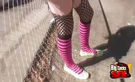 Porn Star Submission  Man takes control as woman screams into the camera, doggy style