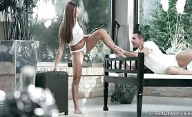 Womans Feet Explored by Her Mans Mouth Foot Lovers Unite!